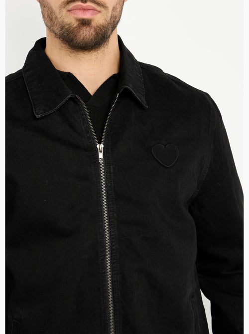 Blouson en jean zippé, c¿ur poitrine - afibel - Kiabi Blouson en jean zippé, c¿ur poitrine - afibel - Kiabi