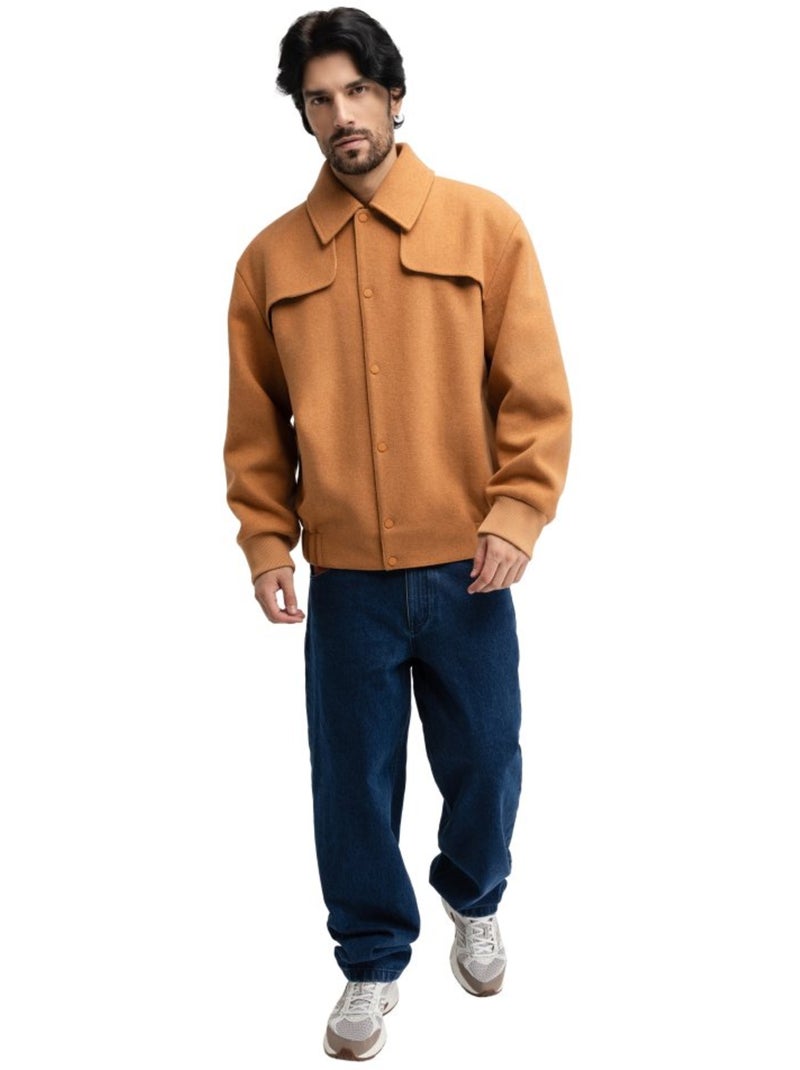 Blouson en laine homme homme gobi camel Marron - Kiabi