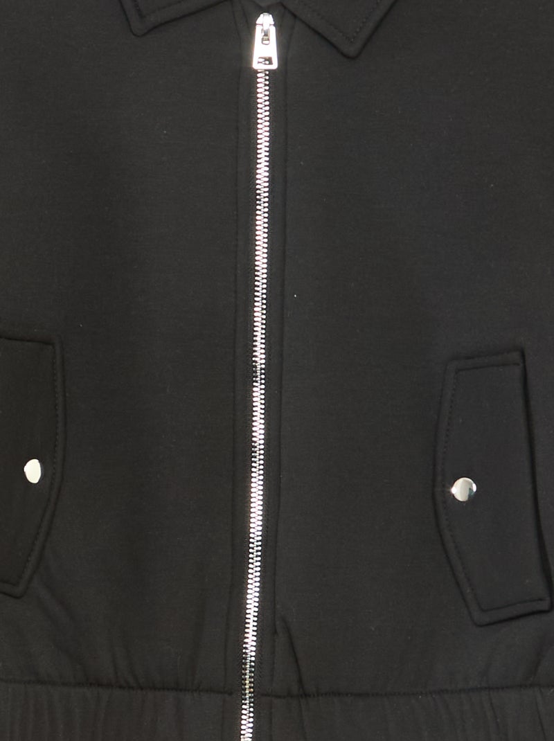 Blouson en maille Milano avec base élastiquée Noir - Kiabi