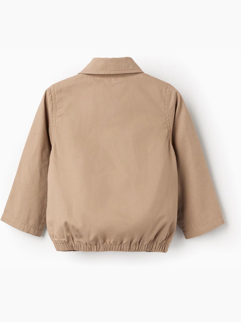 Blouson en sergé de coton avec poches Beige foncé - Kiabi