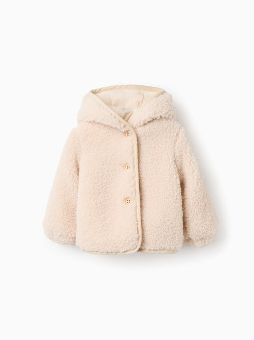 Blouson en Sherpa avec Capuche - Kiabi