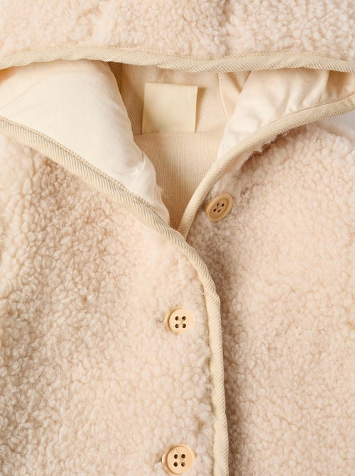 Blouson en Sherpa avec Capuche - Kiabi