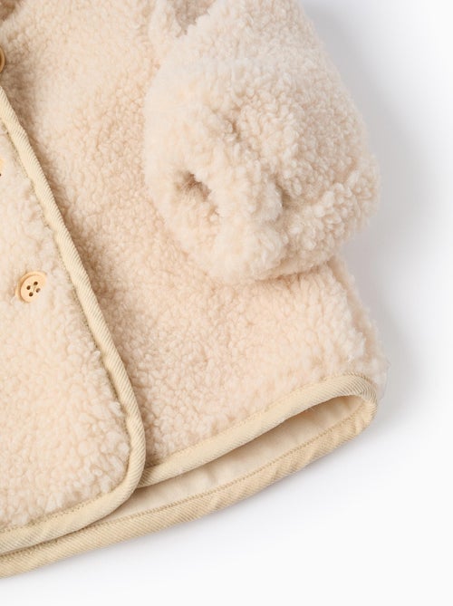 Blouson en Sherpa avec Capuche - Kiabi