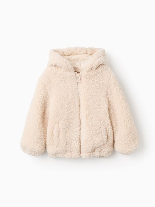 Blouson en Sherpa avec Capuche - Kiabi