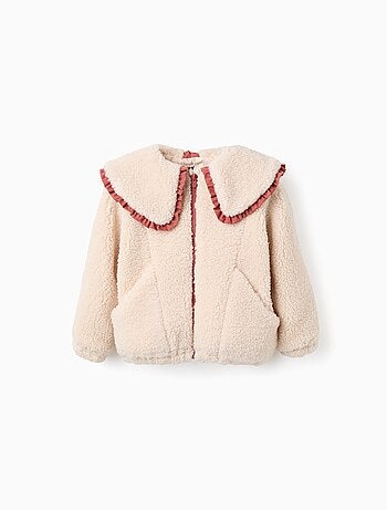 Blouson en Sherpa avec Col Maxi