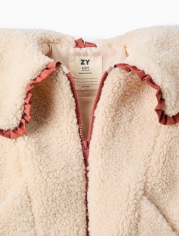 Blouson en Sherpa avec Col Maxi