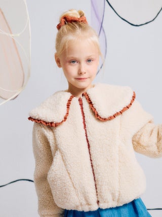 Blouson en Sherpa avec Col Maxi