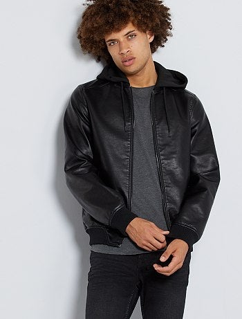 blouson cuir homme kiabi