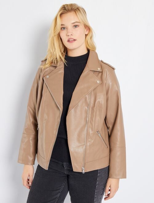 veste simili cuir pour femme, achat des vestes en ligne - Kiabi