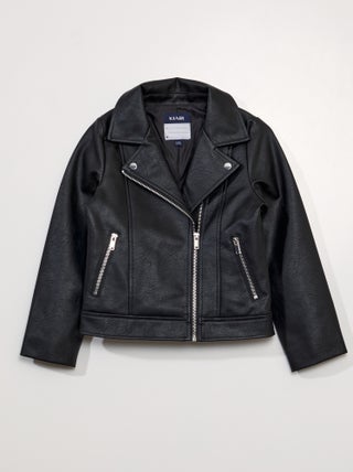 Blouson en simili esprit biker