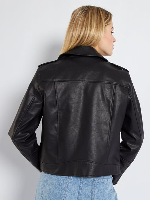 Blouson en simili uni - Kiabi