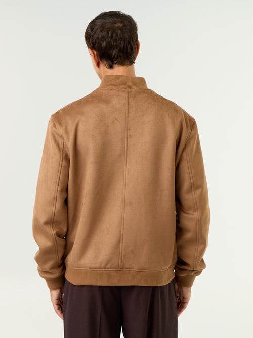 Blouson en suédine zippé - Kiabi