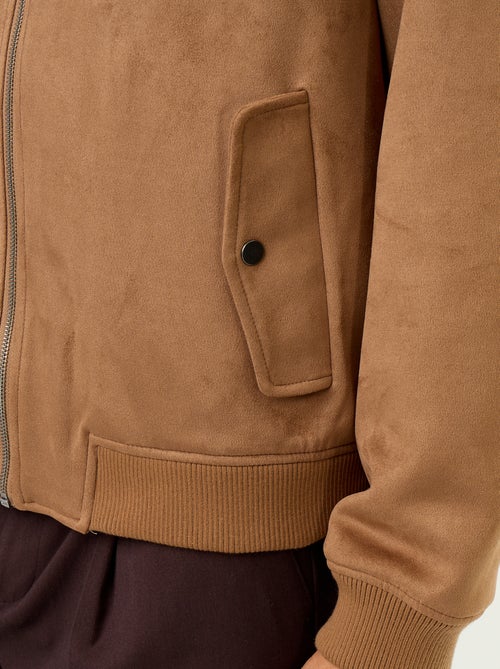 Blouson en suédine zippé - Kiabi