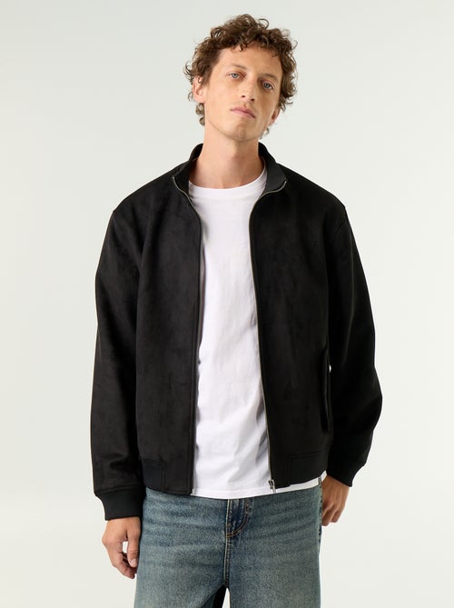 Blouson en suédine zippé - Kiabi