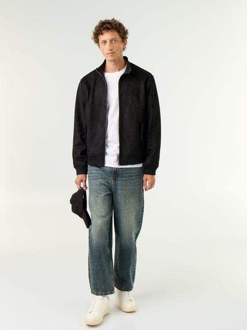 Blouson en suédine zippé - Kiabi