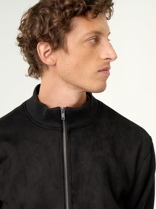 Blouson en suédine zippé - Kiabi