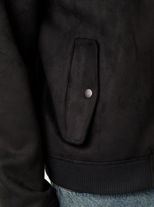Blouson en suédine zippé - Kiabi