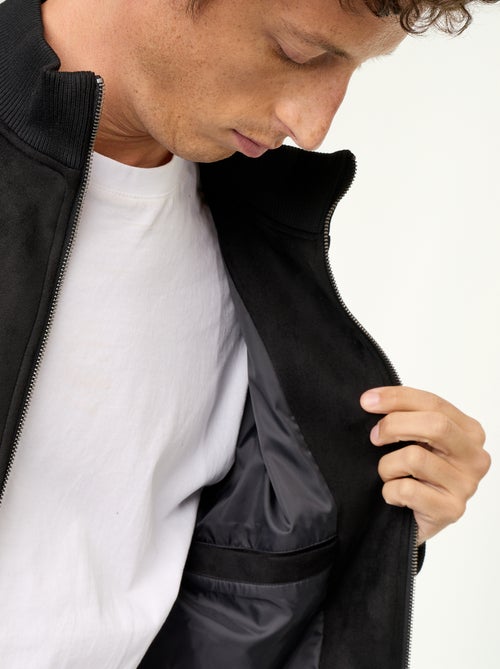 Blouson en suédine zippé - Kiabi