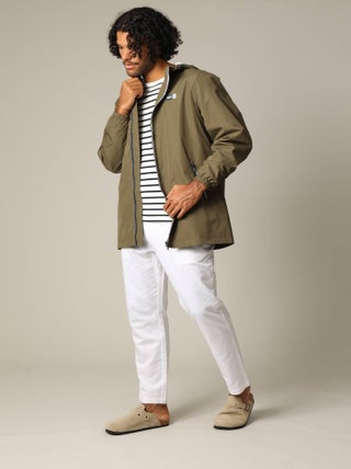 Blouson en toile enduite avec capuche doublée et manches longues 'Deeluxe'