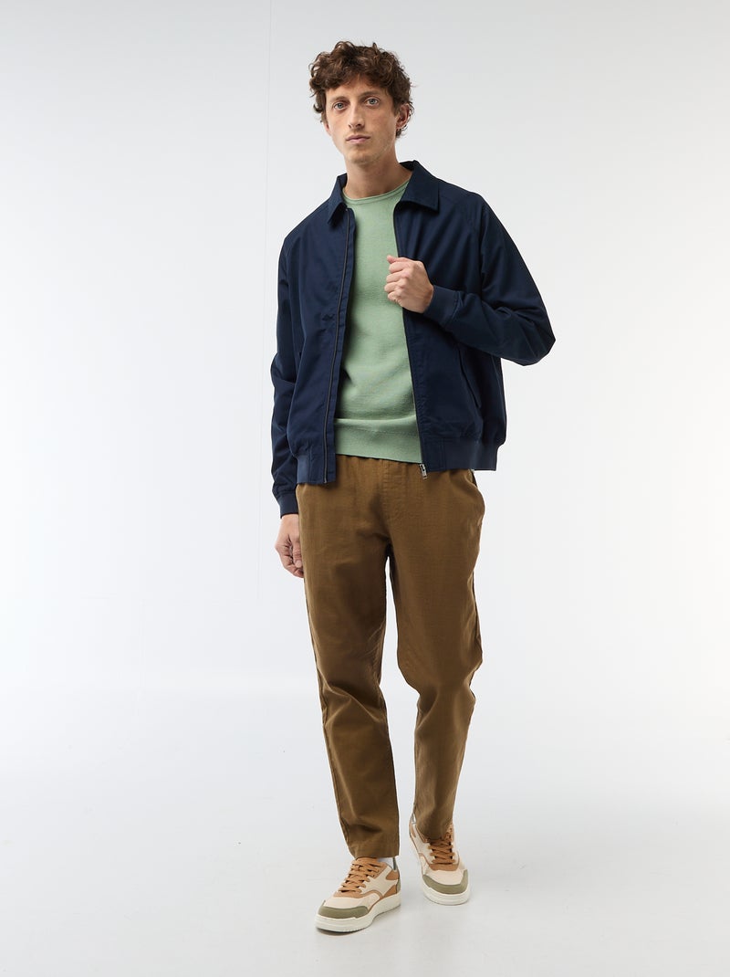 Blouson en twill Bleu - Kiabi