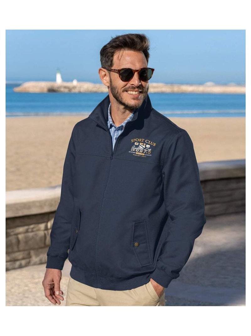 Blouson en Twill Sport Club  - ATLAS FOR MEN Bleu marine - Kiabi