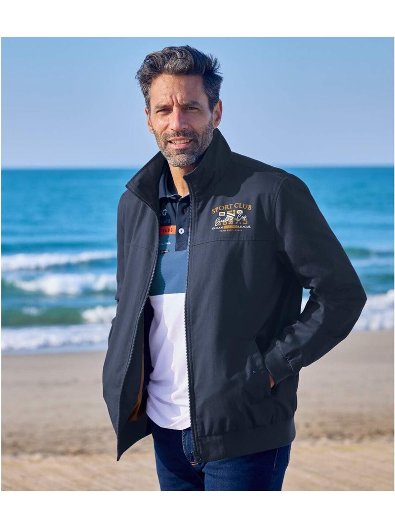 Blouson en Twill Sport Club  - ATLAS FOR MEN Bleu marine - Kiabi
