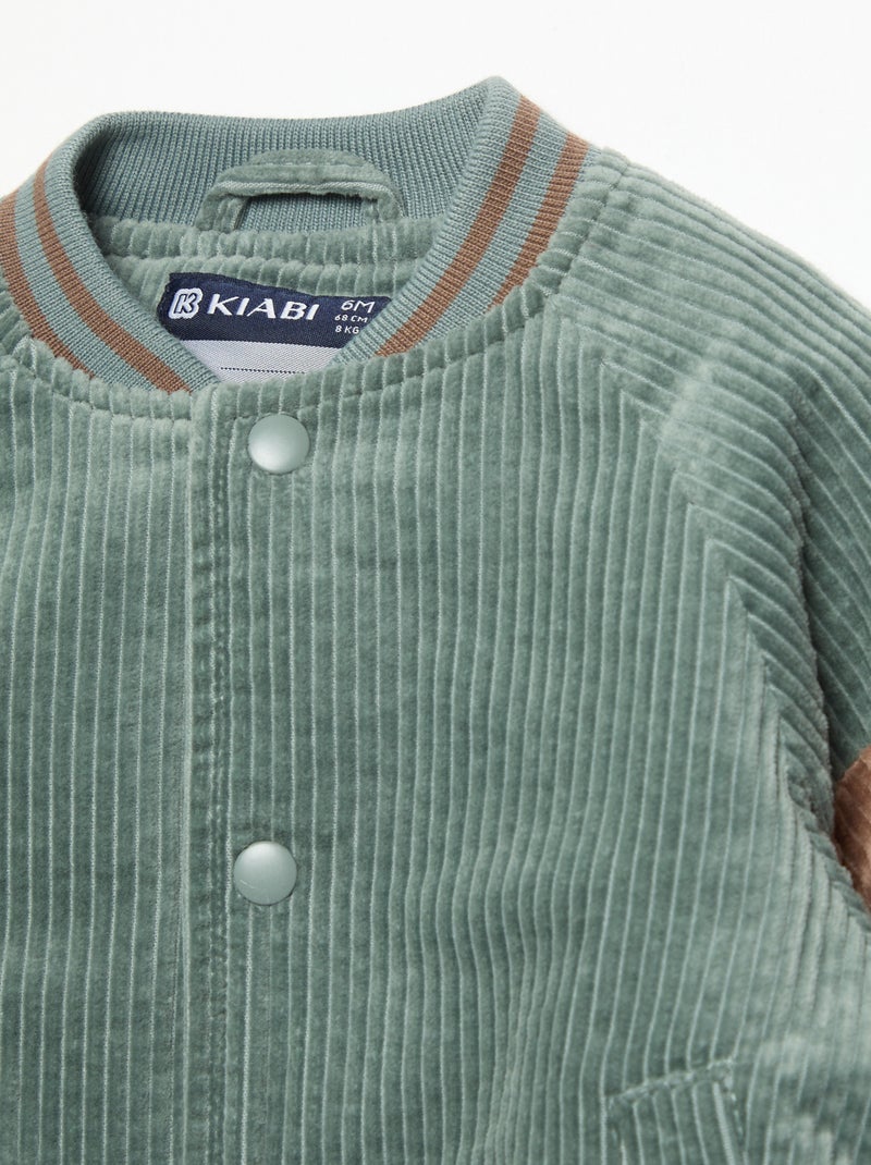 Blouson en velours côtelé Marron - Kiabi