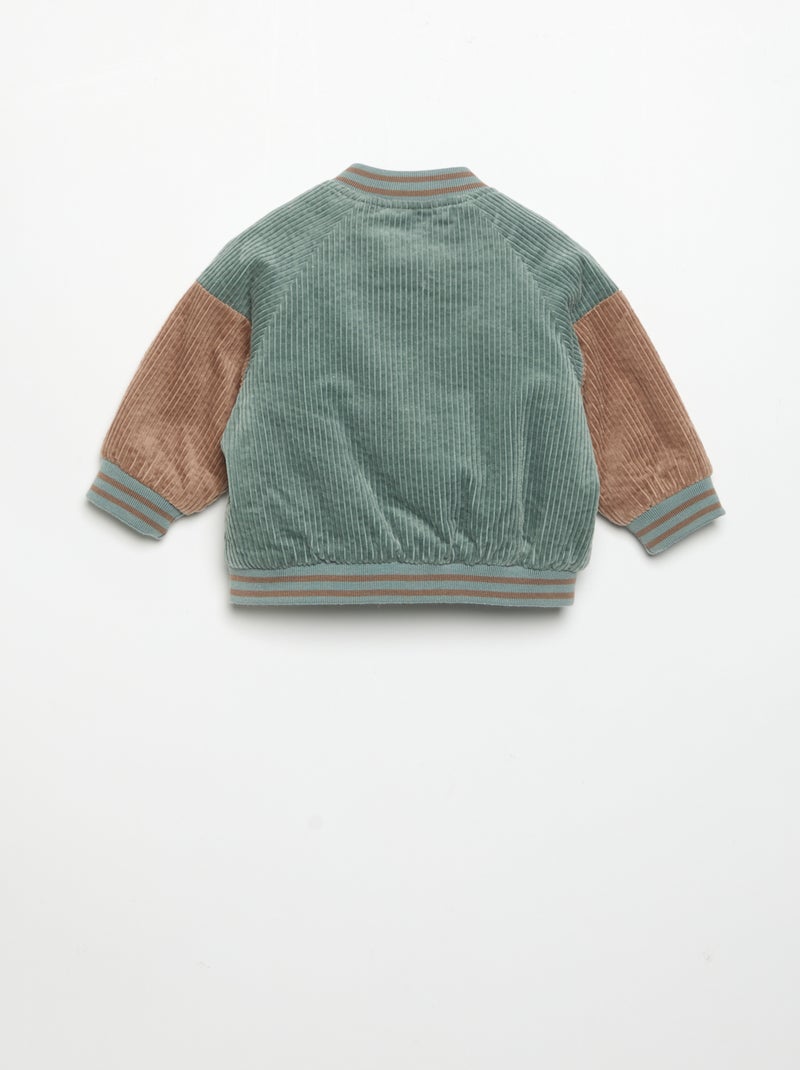 Blouson en velours côtelé Marron - Kiabi