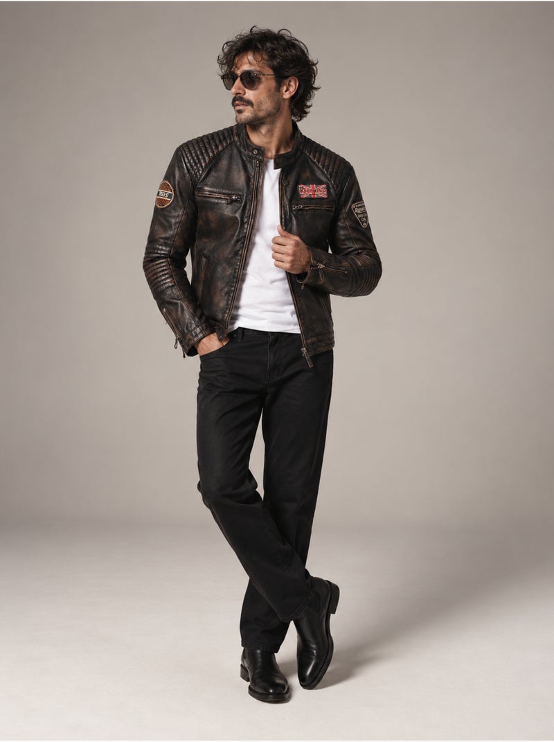 Blouson enfield raider  redskins Noir - Kiabi