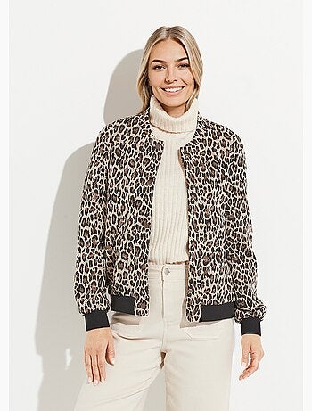 Blouson esprit bomber imprimé peau de bête - Afibel