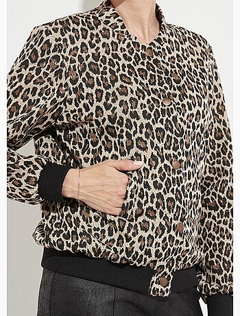 Blouson esprit bomber imprimé peau de bête - Afibel