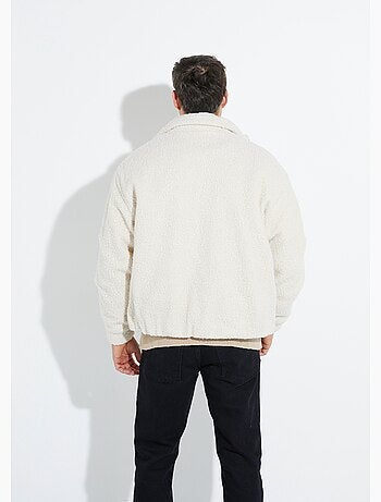 Blouson façon peau lainée, col montant - AFIBEL