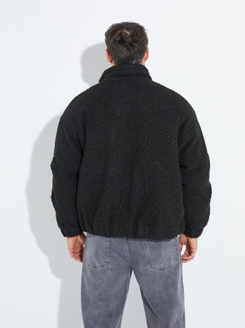 Blouson façon peau lainée, col montant - AFIBEL - Kiabi