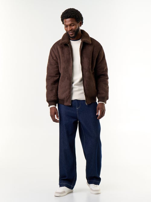 Blouson façon peau lainée - Kiabi Blouson façon peau lainée - Kiabi