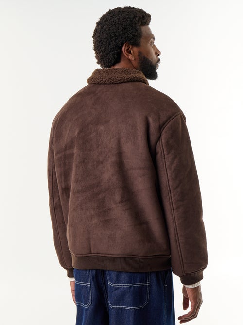 Blouson façon peau lainée - Kiabi Blouson façon peau lainée - Kiabi