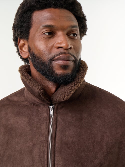 Blouson façon peau lainée - Kiabi Blouson façon peau lainée - Kiabi