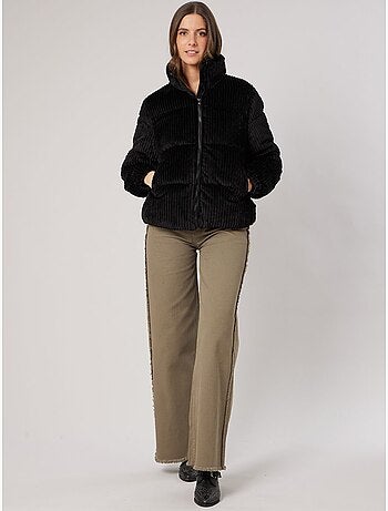 Blouson femme effet velours côtelé 'deeluxe'