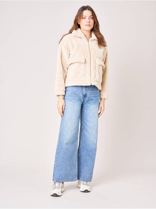 Blouson femme imitation fausse fourrure 'deeluxe' - Kiabi Blouson femme imitation fausse fourrure 'deeluxe' - Kiabi