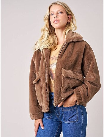 Blouson femme imitation fausse fourrure 'deeluxe'