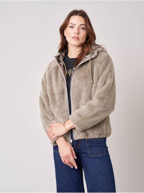 Blouson femme réversible bi-matière 'deeluxe' - Kiabi Blouson femme réversible bi-matière 'deeluxe' - Kiabi