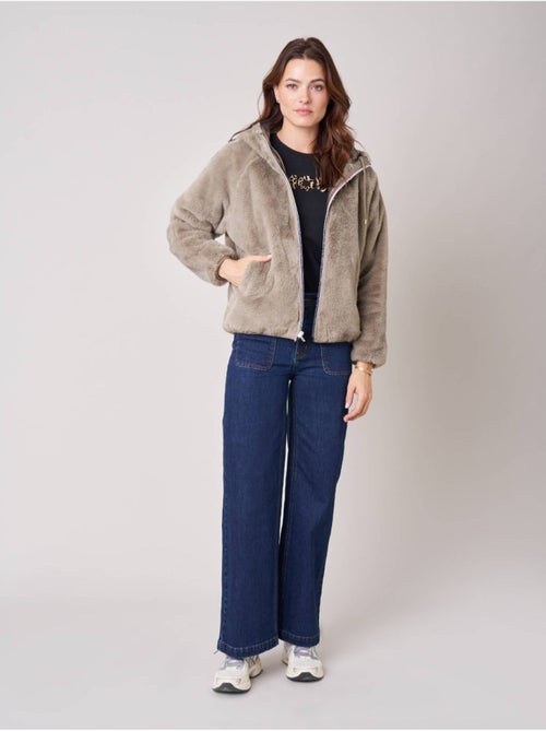 Blouson femme réversible bi-matière 'deeluxe' - Kiabi Blouson femme réversible bi-matière 'deeluxe' - Kiabi