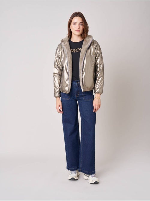 Blouson femme réversible bi-matière 'deeluxe' - Kiabi Blouson femme réversible bi-matière 'deeluxe' - Kiabi