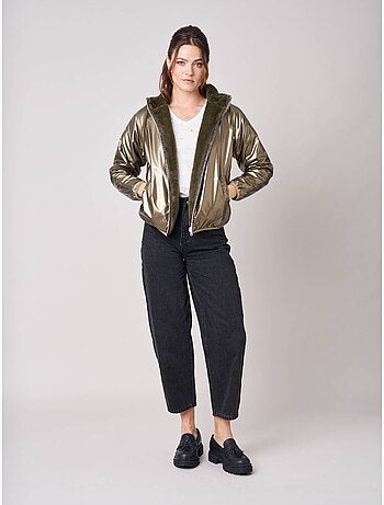 Blouson femme réversible bi-matière 'Deeluxe'