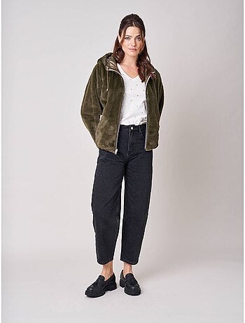 Blouson femme réversible bi-matière 'Deeluxe'