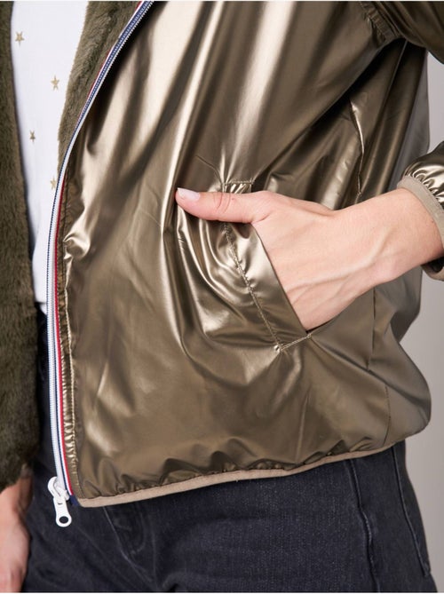 Blouson femme réversible bi-matière 'Deeluxe' - Kiabi Blouson femme réversible bi-matière 'Deeluxe' - Kiabi