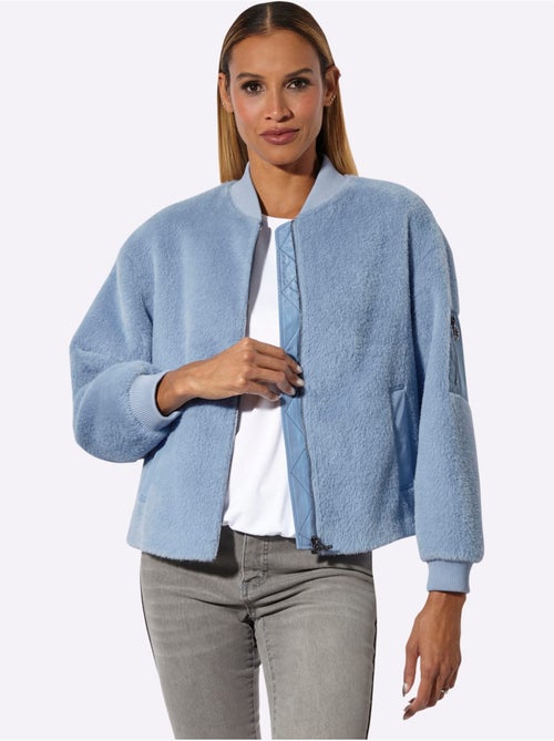 Blouson Fil Moelleux à Poils Longs - Taille Standard - Helline - Kiabi Blouson Fil Moelleux à Poils Longs - Taille Standard - Helline - Kiabi