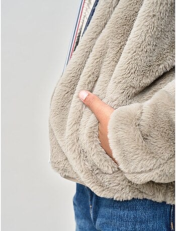 Blouson fille réversible bi-matière 'deeluxe'
