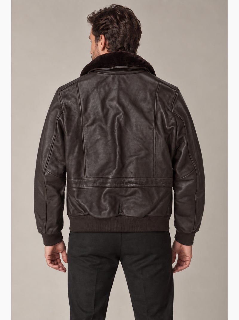 Blouson fligh airborn  redskins Marron - Kiabi