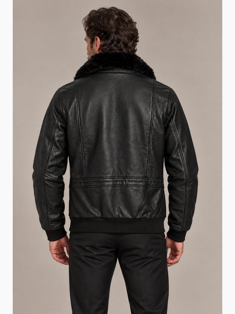 Blouson fligh airborn  redskins Noir - Kiabi