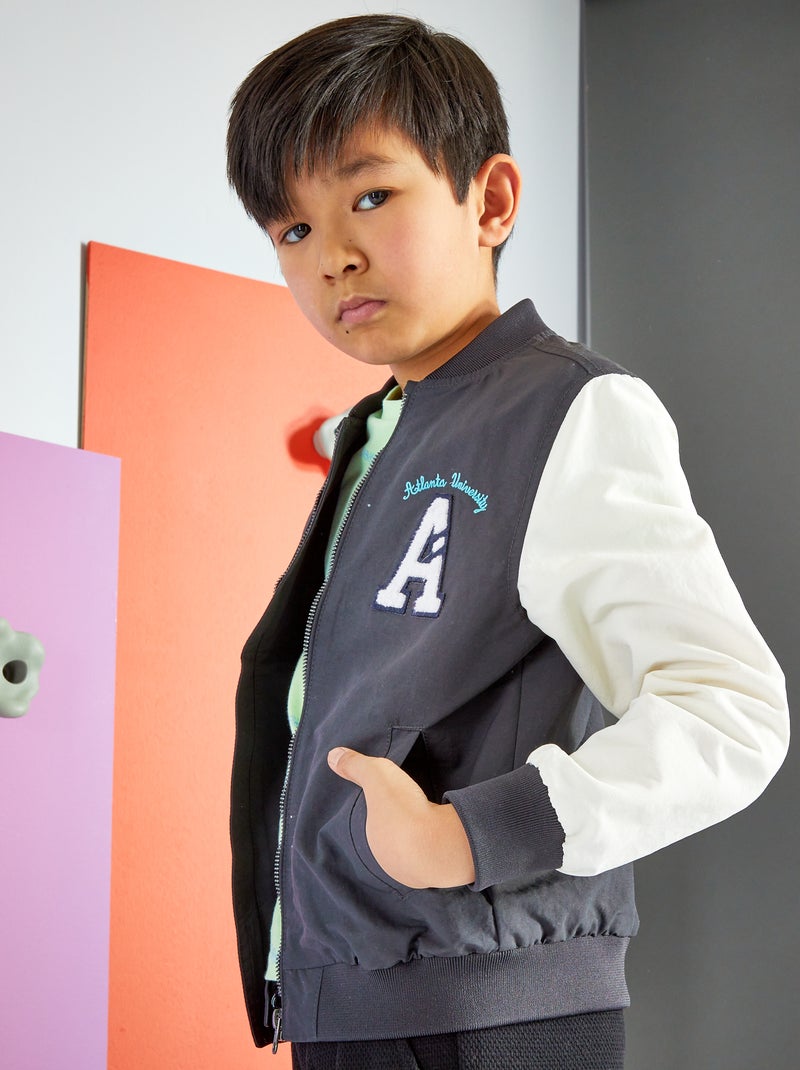 Blouson forme collège US Noir - Kiabi